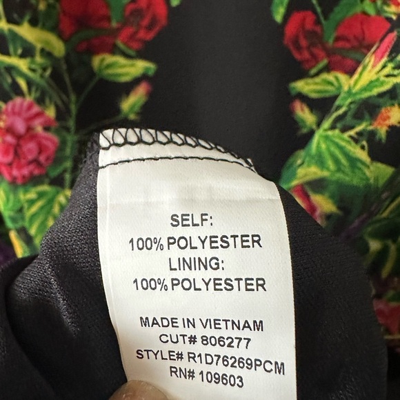 Floral Black Midi Dress - Picture 8 of 9